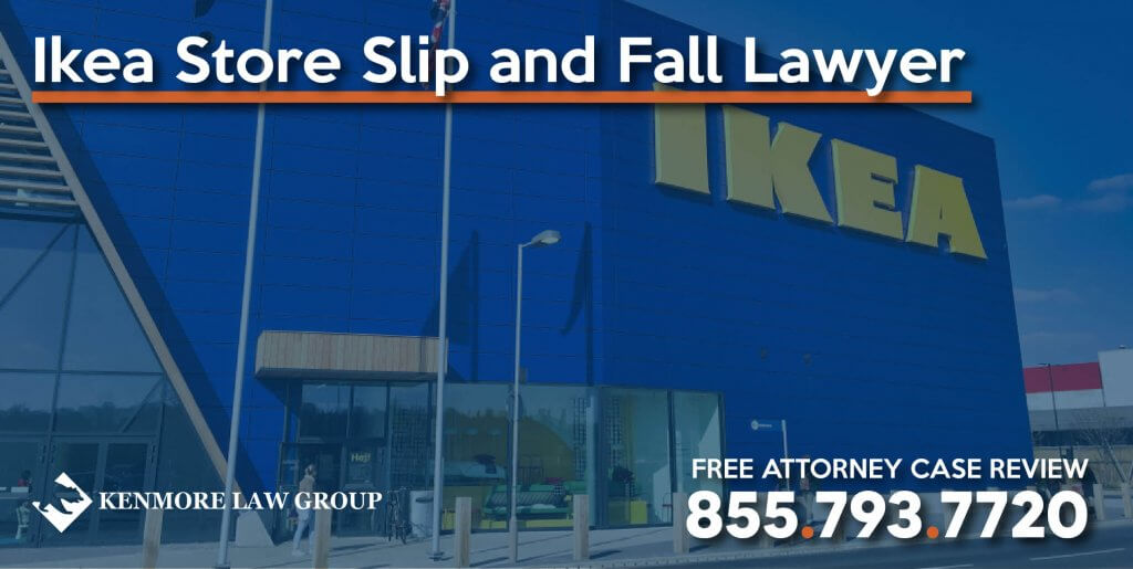 ikea store slip and fall lawyer attorney injury compensation accident incident sue lawsuit