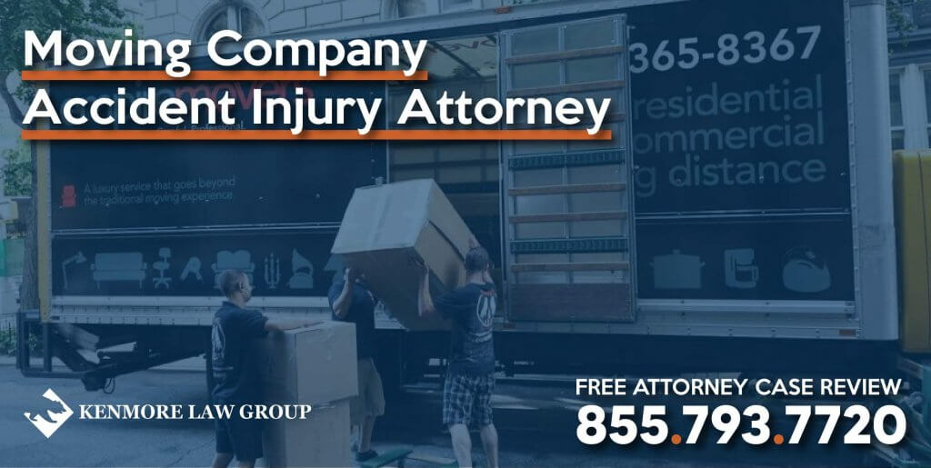 Moving Company - Accident - Injury Attorney lawyer sue lawsuit compensation personal injury incident