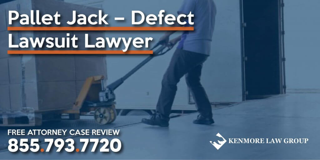 Pallet Jack – Defect - Lawsuit Lawyer attorney personal injury incident sue compensation-01