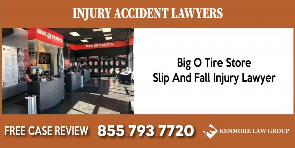 Big O Tire Store Slip And Fall Injury Lawyer attorney sue lawsuit compensation incident