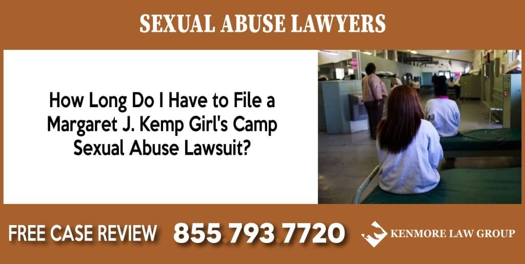 How Long Do I Have to File a Margaret J. Kemp Girl's Camp Sexual Abuse Lawsuit sue compensation incident