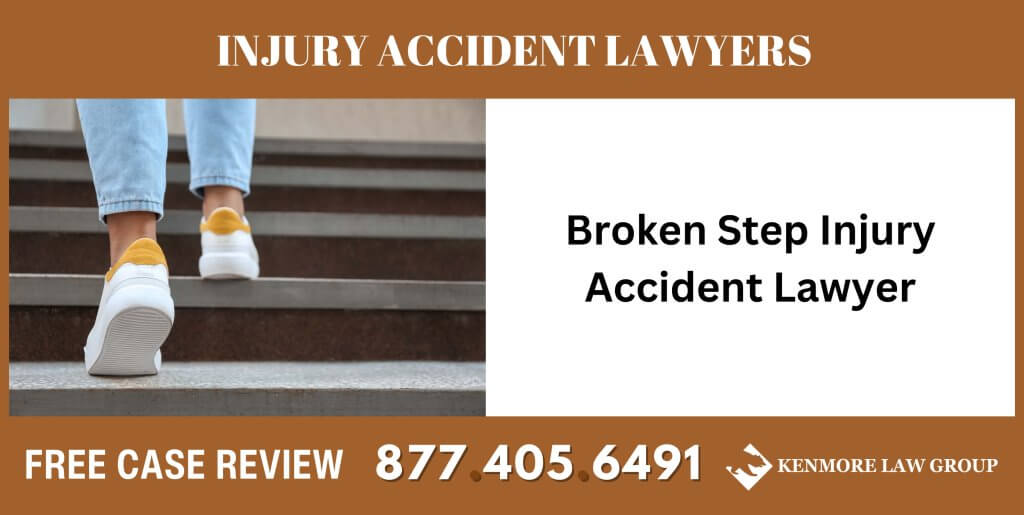 Broken Step Injury Accident Lawyer sue compensation incident attorney